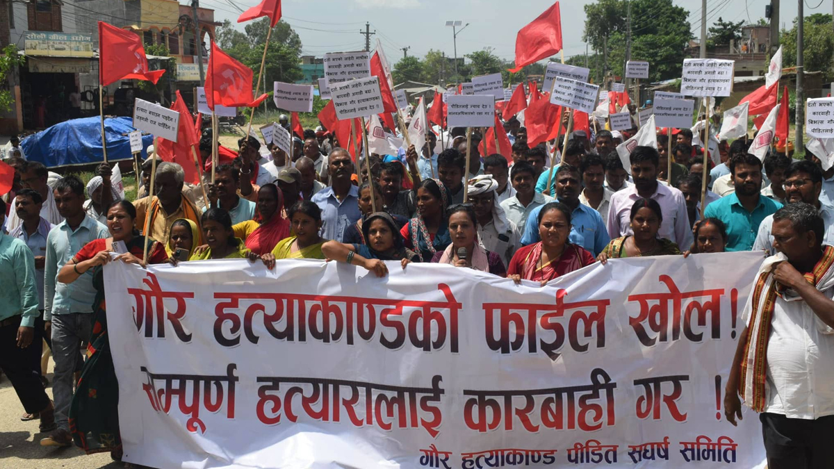 गौर हत्याकाण्डका पीडितद्वारा काठमाडौं केन्द्रित आन्दोलनकाे चेतावनी